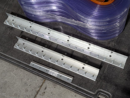 TMI Strip Door Kit PVC Clear Ribbed fits 8 Ft. x 8 Ft. Doors 12" Strip Widt