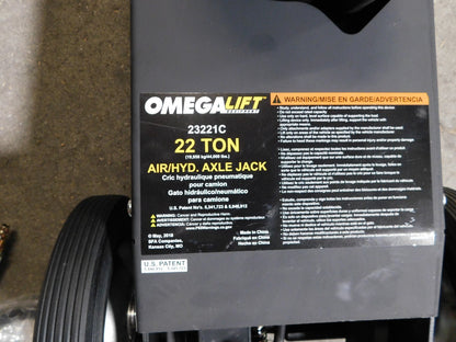 Omega Lift 22 Ton Capacity Air Lift Jack 9-7/8 to 20-1/4" H 23221C PARTS/REPAIR