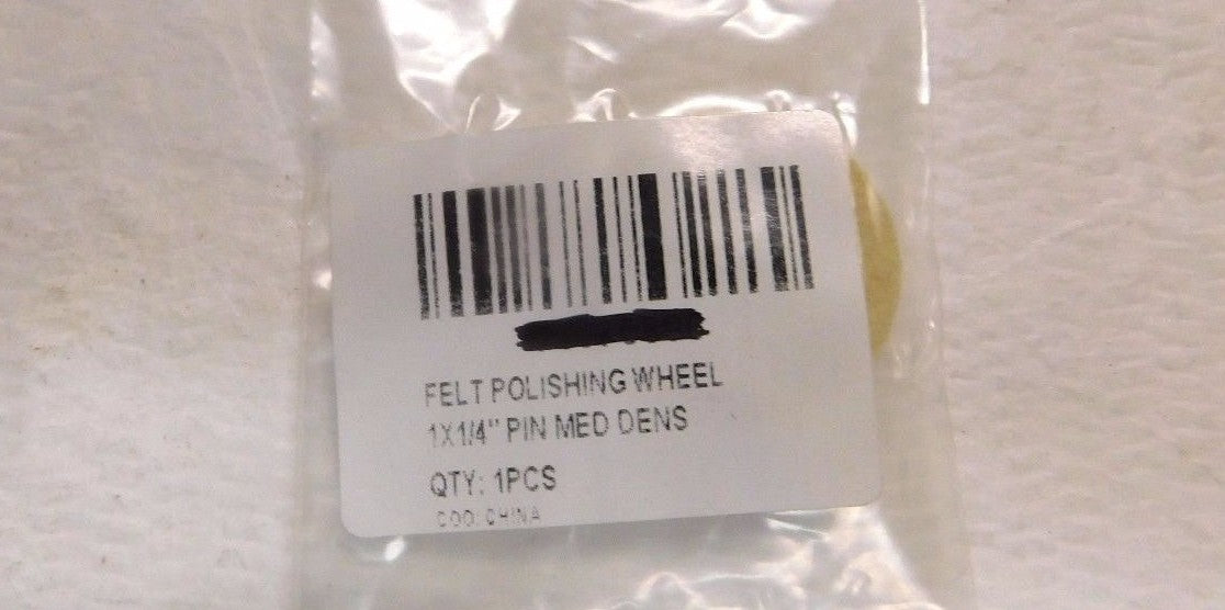 Unmounted Felt Polishing Wheel 1" Diameter x 1/4" Thickness QTY 20  91070896