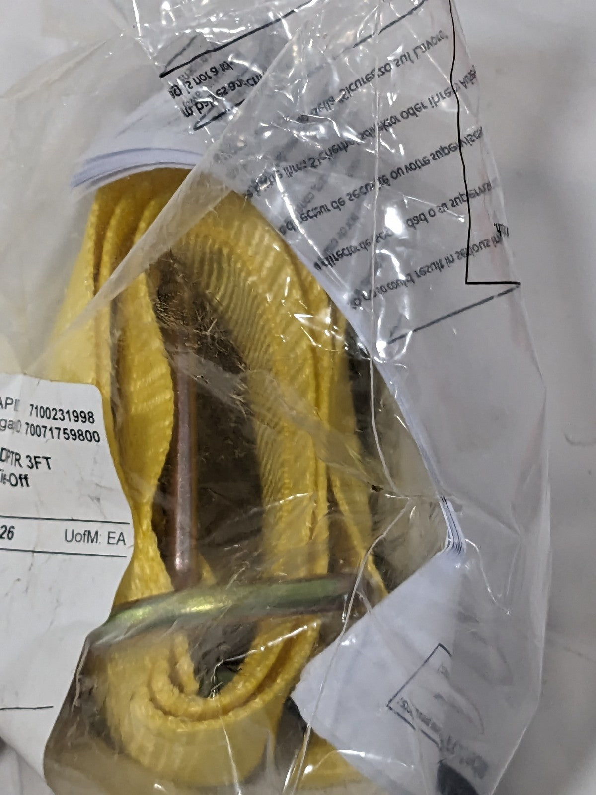 3M DBI-SALA Web Tie-Off Adaptor, Yellow, 3 ft. (0.9m) 7100231998