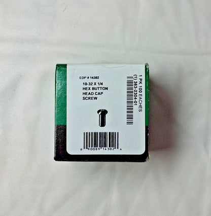 STANLEY ALLOY HEX BUTTON HEAD CAP SCREW 10-32 X 1/4 BLACK QTY1000 14302
