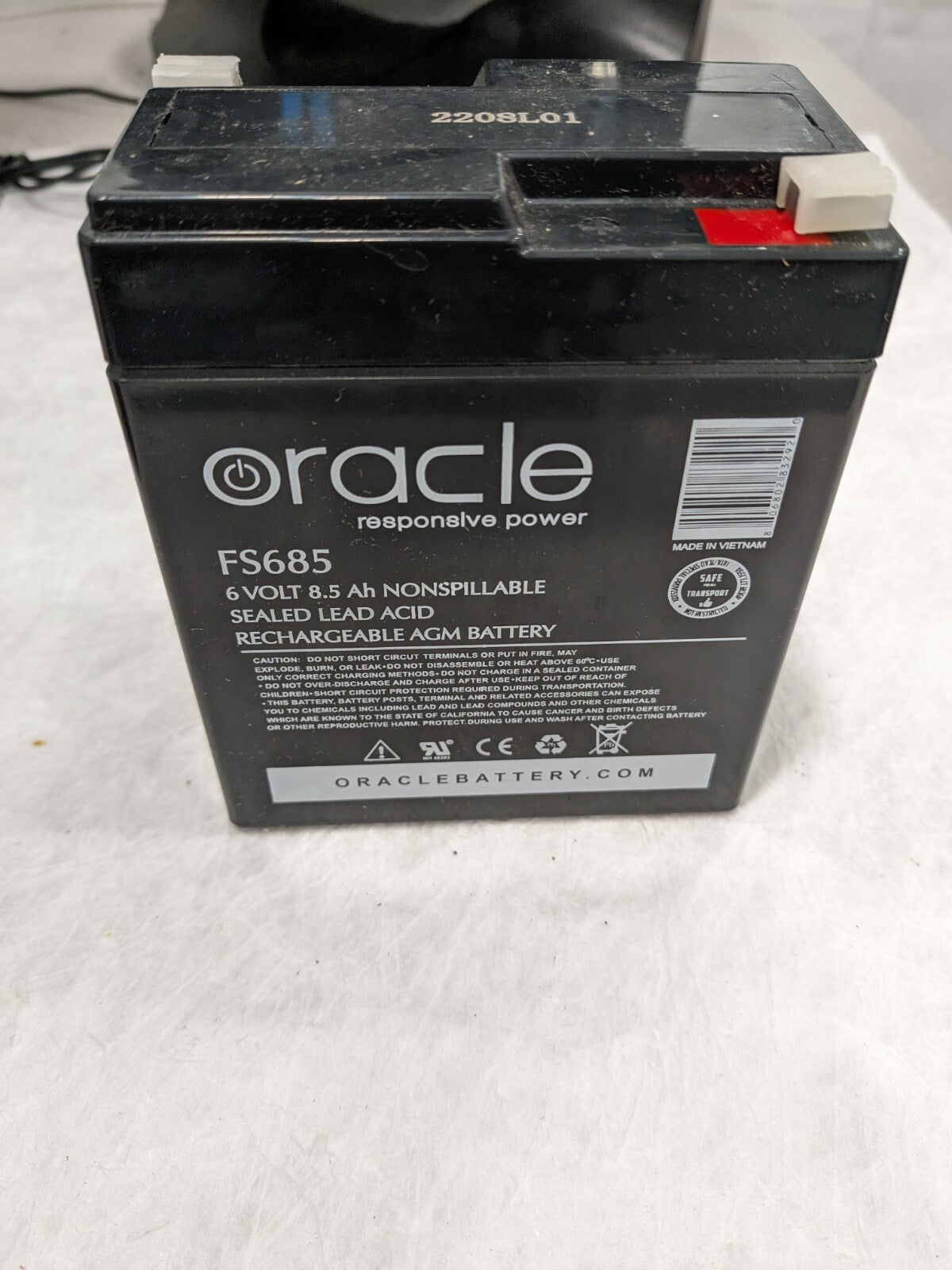 Oracle 6V 8.5Ah F1 Replacement Battery FS685