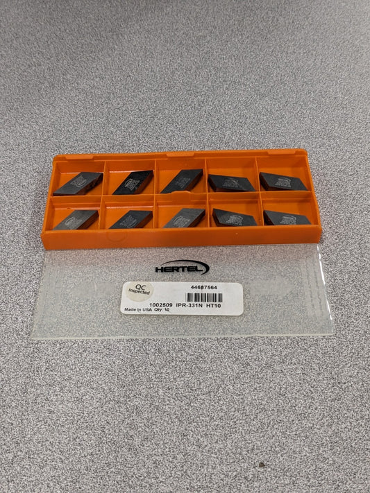 HERTEL Profiling Insert: IPR331 HT10, Solid Carbide Qty 10 44687564