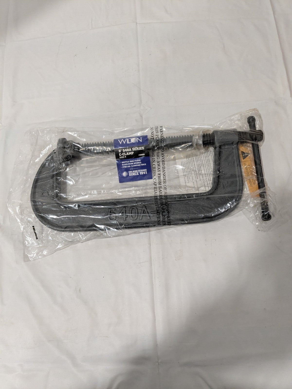 Wilton C-Clamp: 8" Max Opening, 3-1/4" Throat Depth, Light-Duty 22006