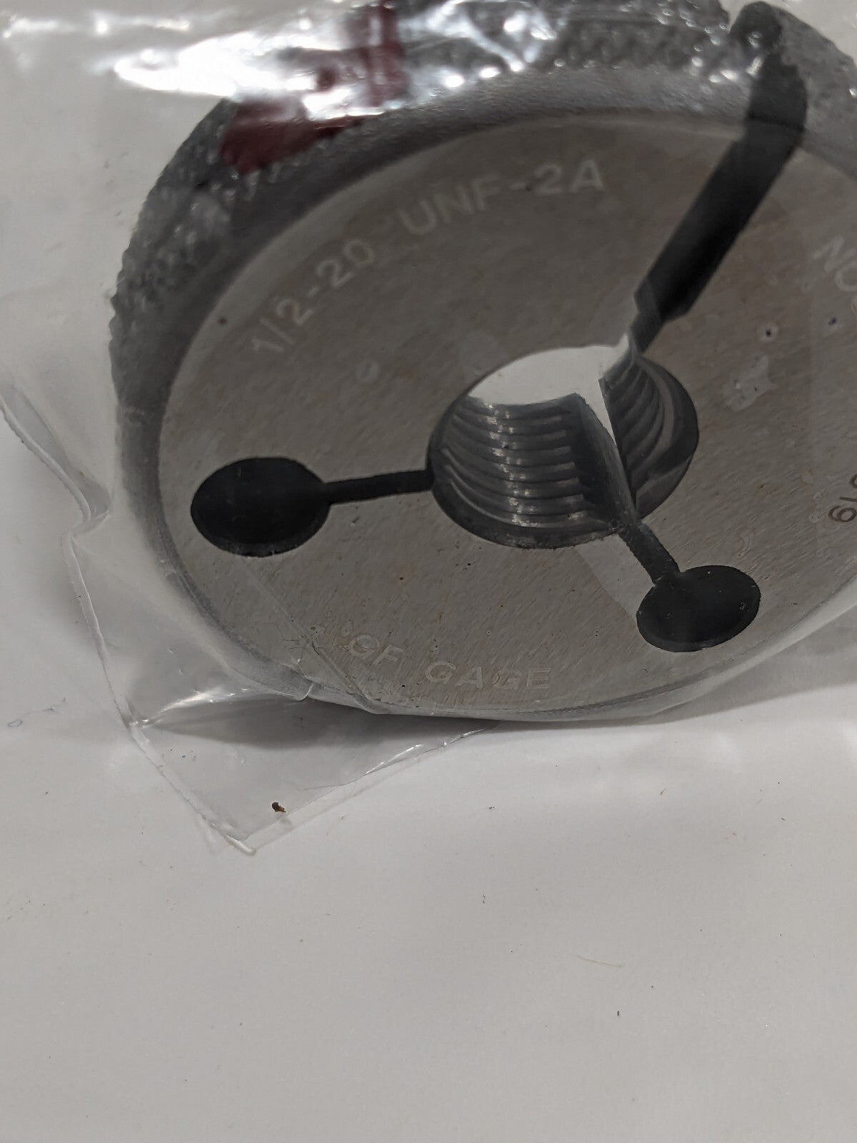 GF GAGE Threaded Ring Gage: 1/2-20 Thread, UNF, Class 2A, No Go R0500202AS