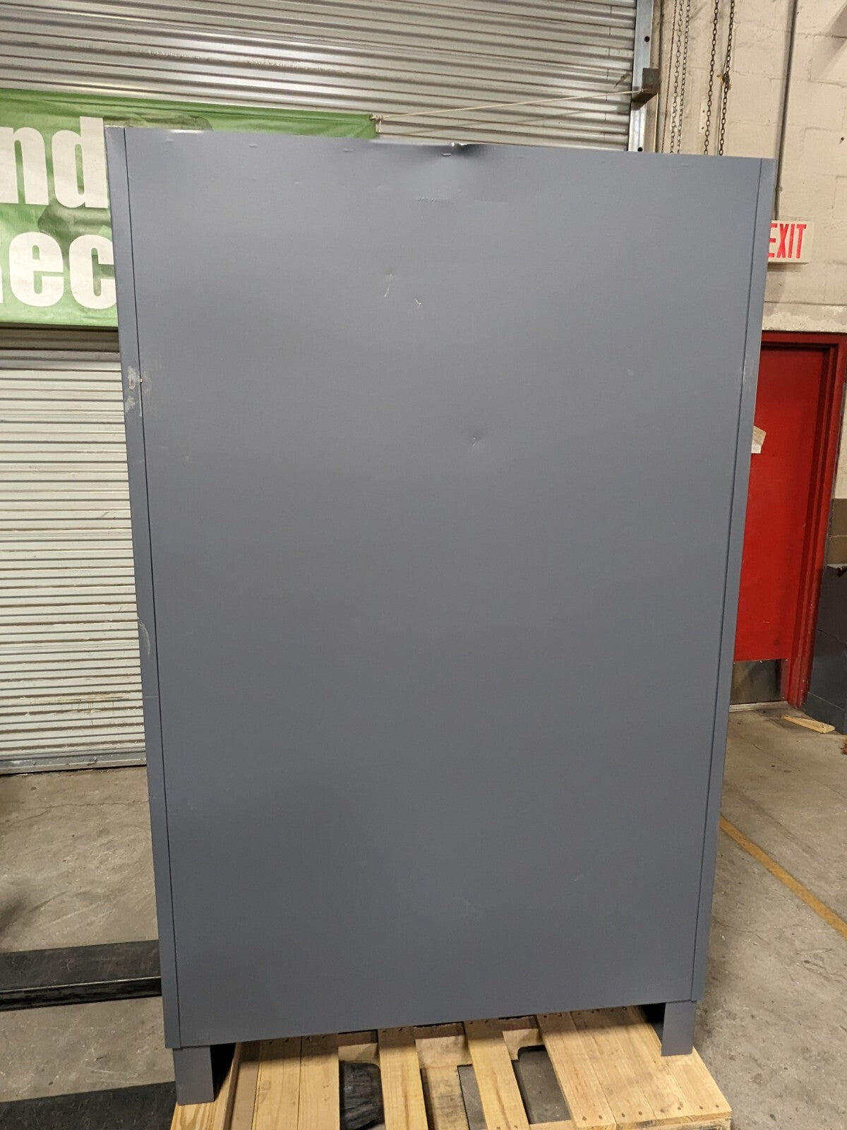 Durham Heavy Duty Storage Cabinet w/ Bins 78 x 48 x 24 Steel Gray SCRATCH N DENT