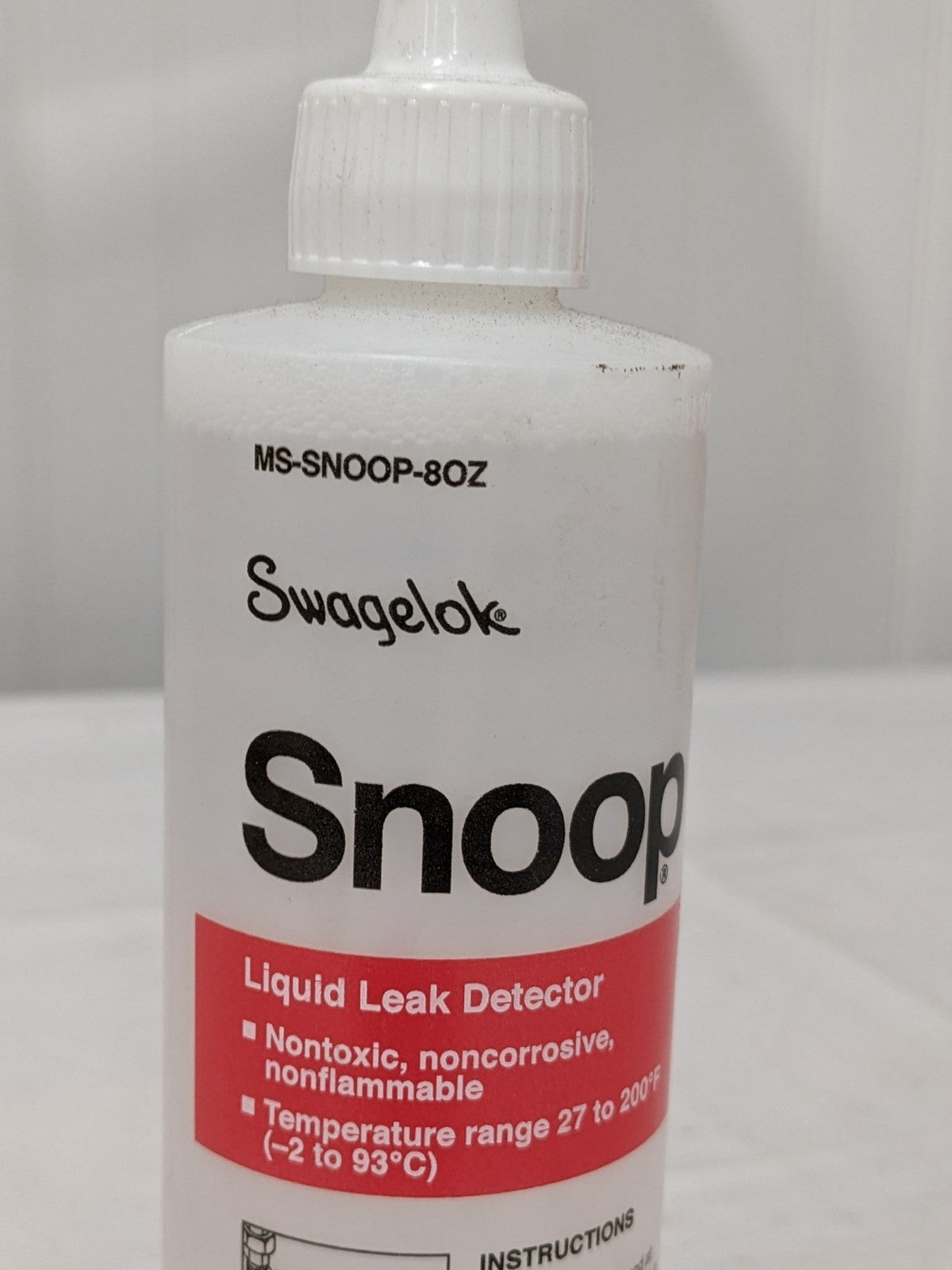 Swagelok Leak Detector, 8 FL Oz, 27 To 200º F, . MS-SNOOP-8Oz