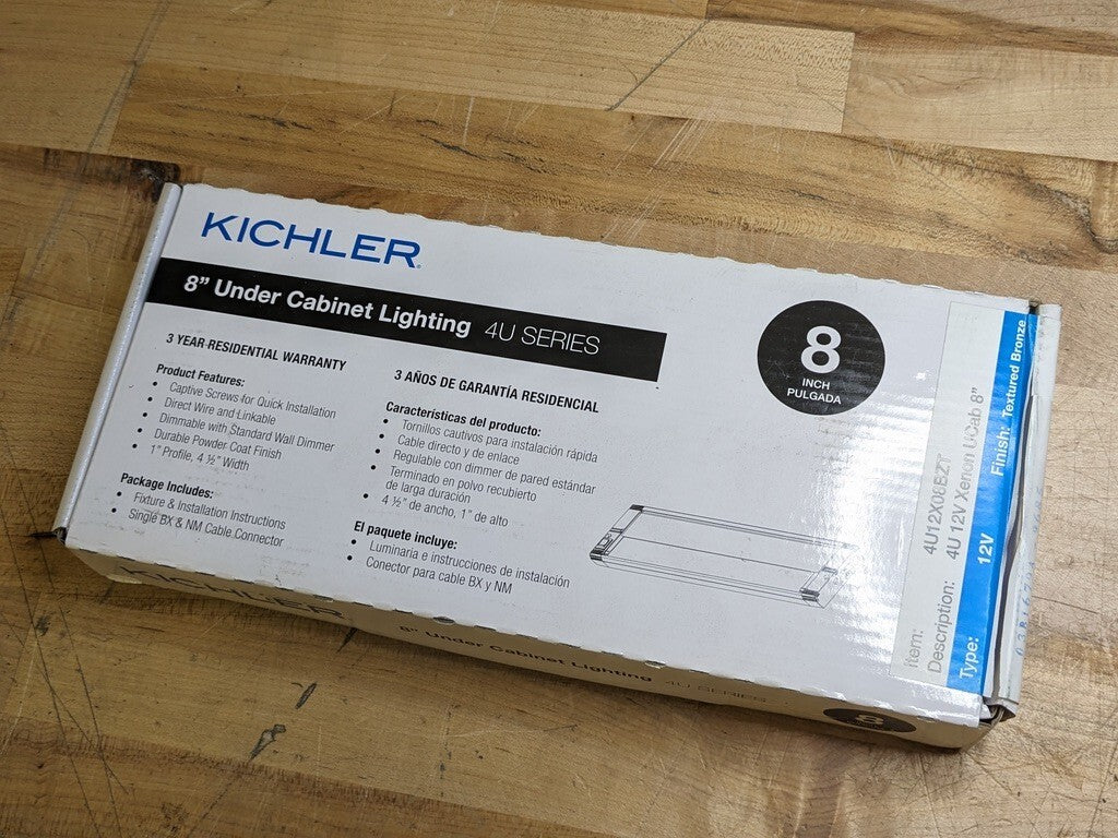 Lot of 8 Kichler Xenon Under Cabinet Light Fixture 8 In. 12V Textured Bronze