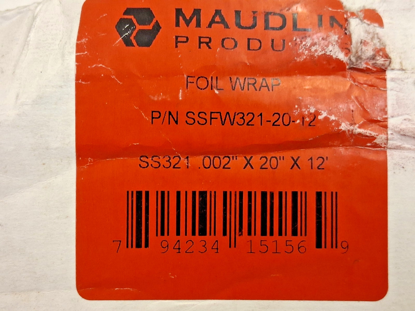 Maudlin Products 321 Stainless Steel Tool Wrap 20" W 12Ft L SSFW321-20-12