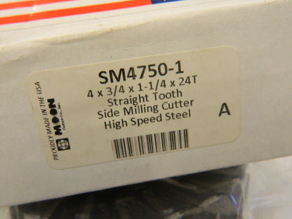 Side Milling Cutter: 4" Cutter Dia 24 Teeth SM4750-1