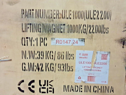 Eclipse Lift Magnet 2200 LB Capacity ULE2200