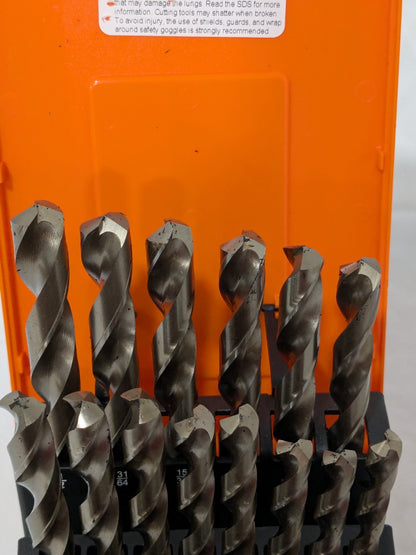 Hertel Jobber Length Drill Bit Set 29 Pc, #60 to #1, 1/16 to 1/2", 135º 74129453