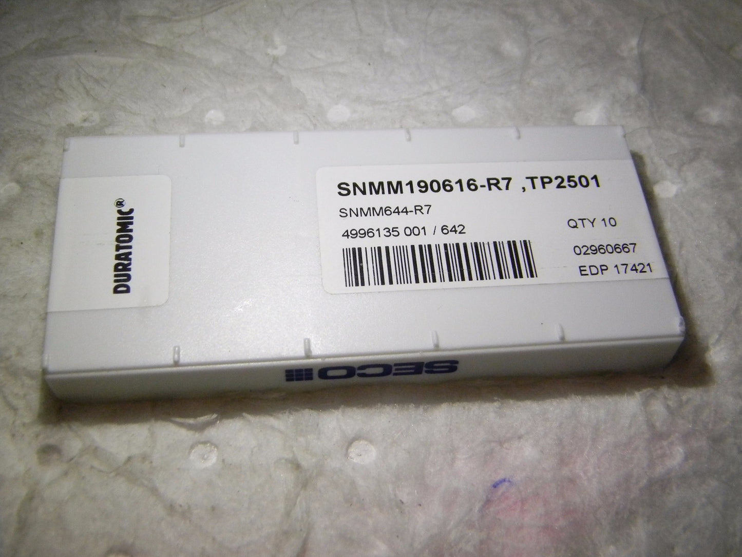 Seco Carbide Turning Inserts SNMM644R7 Grade TP2501 QTY 10 17421