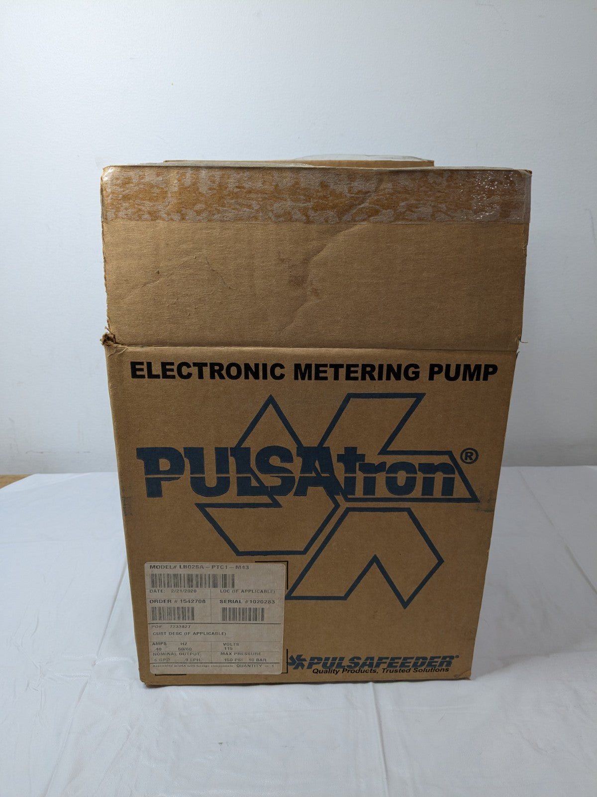 PULSAtron Series A Plus Metering Pump 6 GPD 150 PSI 115V LB02SA-PTC1-M43