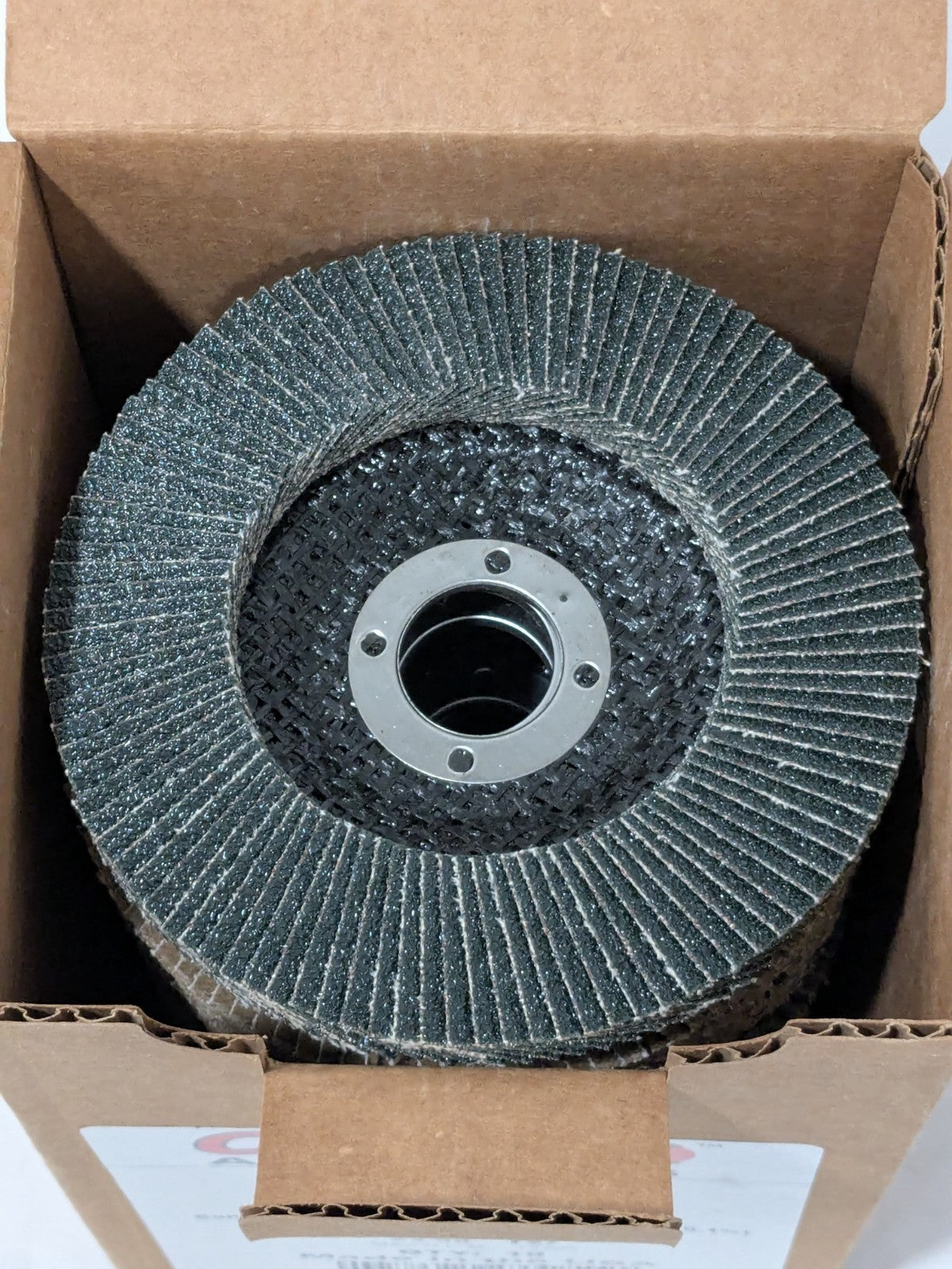 CGW Flap Disc: 4-1/2" Dia, 7/8" Hole, 60 Grit, ZA, Type 27 Box of 10 42344