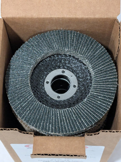 CGW Flap Disc: 4-1/2" Dia, 7/8" Hole, 60 Grit, ZA, Type 27 Box of 10 42344