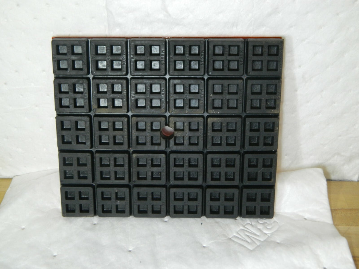 Mason Machinery Leveling Pad & Mat 12" x 10" x 1" Neoprene & Steel MBSW10X12