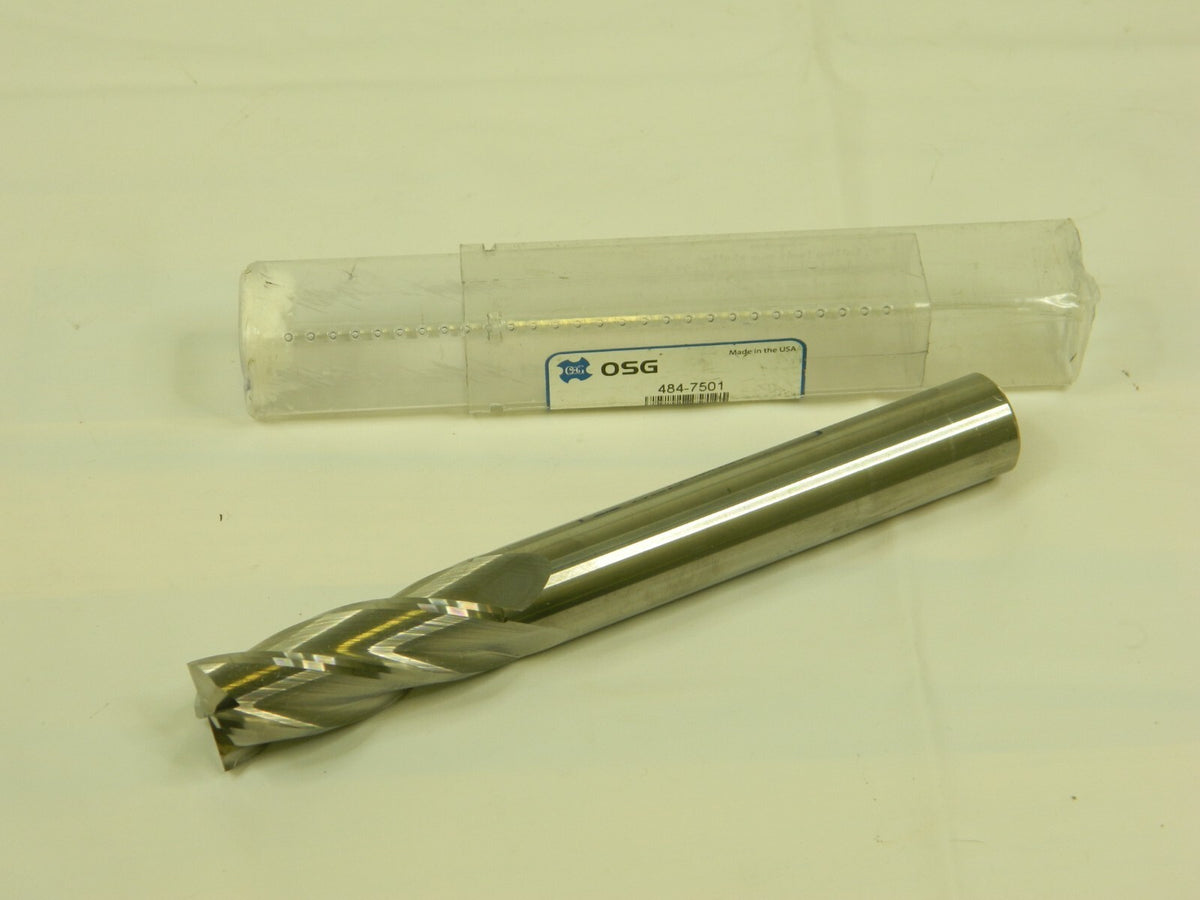 OSG Sc Sq End Mill 3/4   Dia, 2   LOC, 6   OAL, 4 FL, 3/4'' Shank Dia 484-7501
