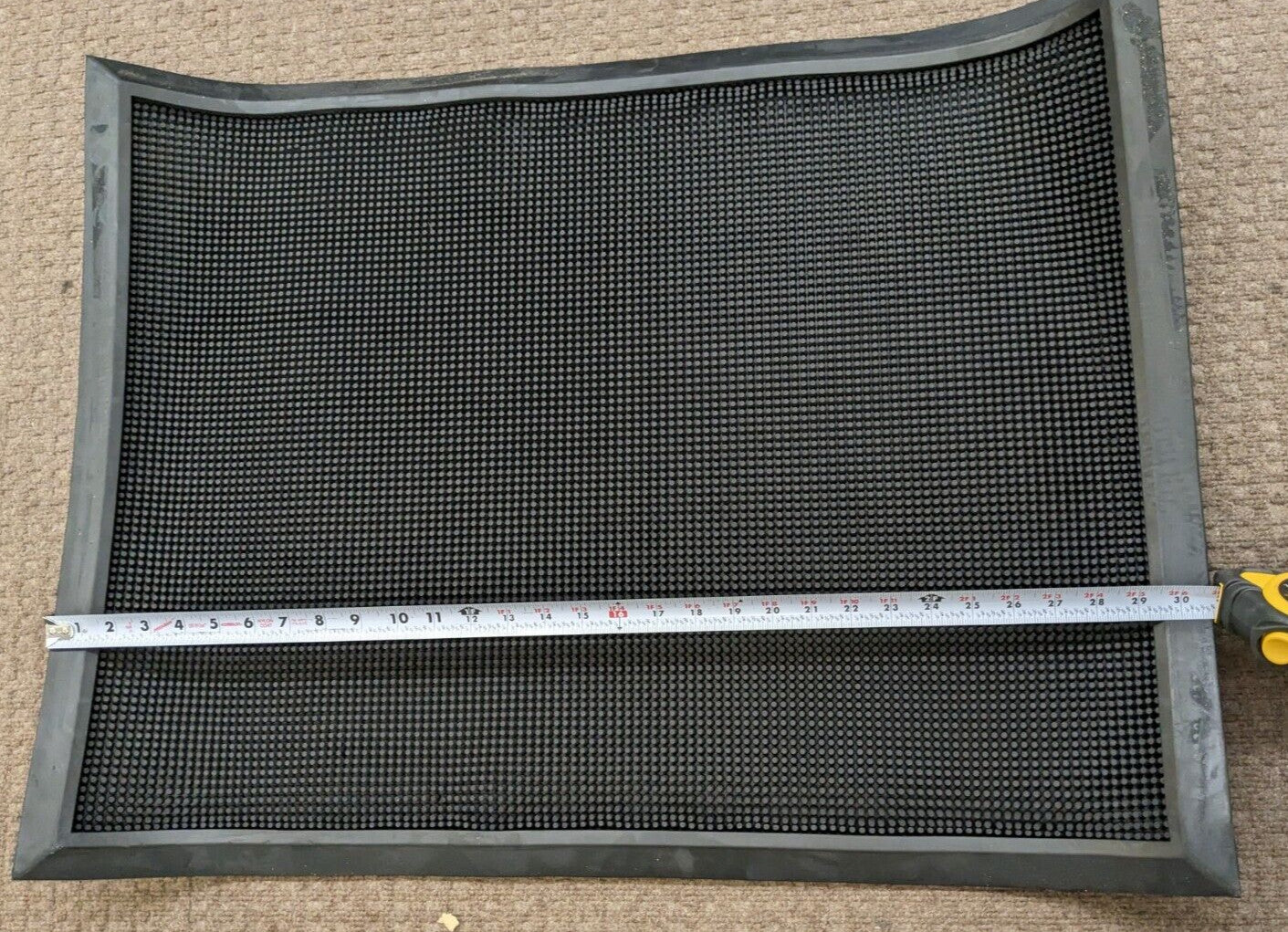 PRO-SAFE Indoor/Outdoor Black Entrance Mat Rubber Surface 2.66' L 390850900
