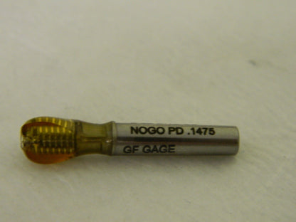 GF Gage No Go Single End Gage 8-32 Thread Class 2B 0.1475" Pitch 301754