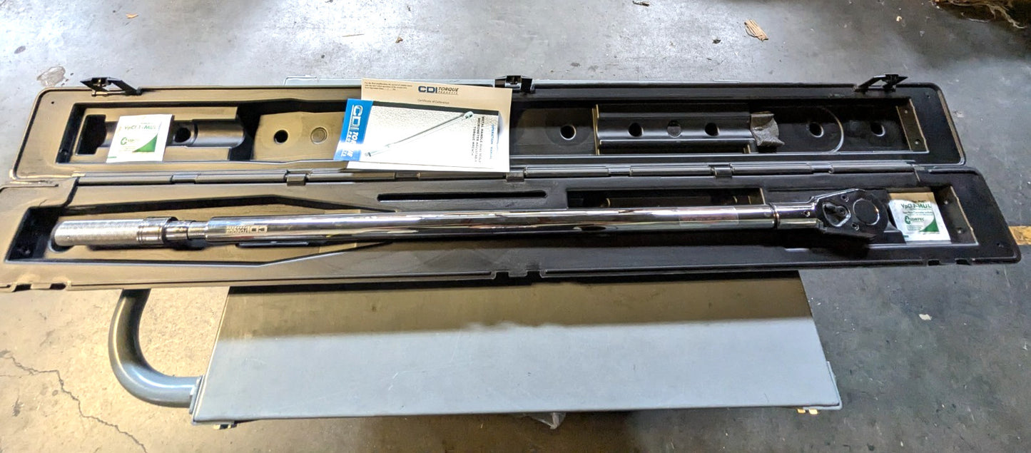 CDI Adjustable Torque Wrench 3/4" Dr 100-600 Ft Lbs / 169-779 Nm 6004MFRMH