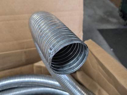 Federal Hose Flexible Metal Duct Hose 25 Ft x 2 In Galvanized Steel 10074