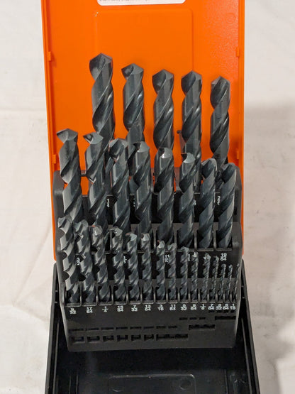 HERTEL Drill Bit Set: Jobber Length Drill Bits, 28 Pc, 118 ° 02500106 INCOMPLETE