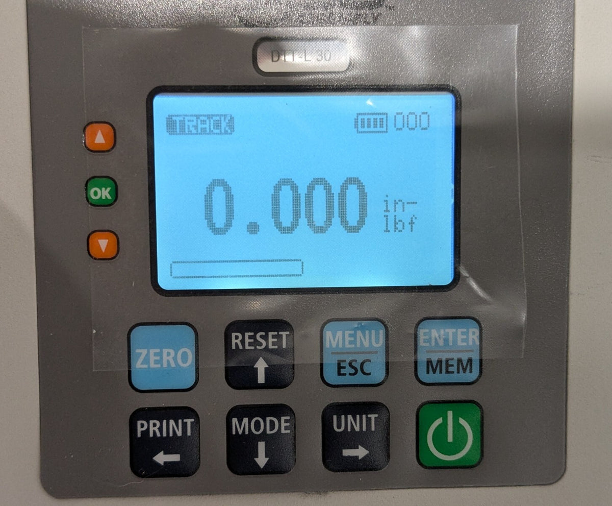 ASG Digital Torque Tester 30 Lbf-In (3.4 N.m) Max Cap w/Cert DTT-L-30 66652