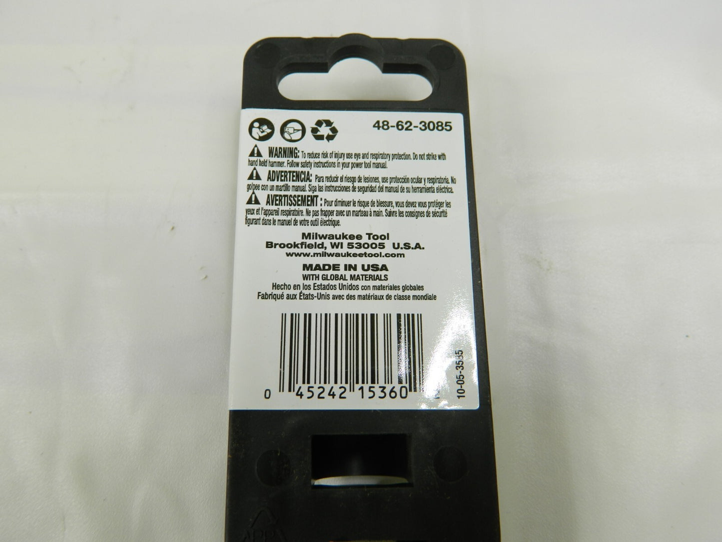 MILWAUKEE TOOL 9-3/4" OAL, 0.656" Shank Diam, Bushing Tool Chisel 48-62-3085