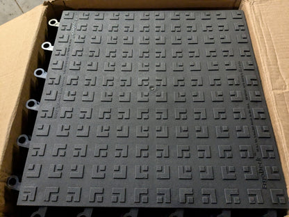 CASE of 10 Wearwell ErgoDeck Modular Anti-Fatigue Mat Black 566.78x18x18BK-CS10