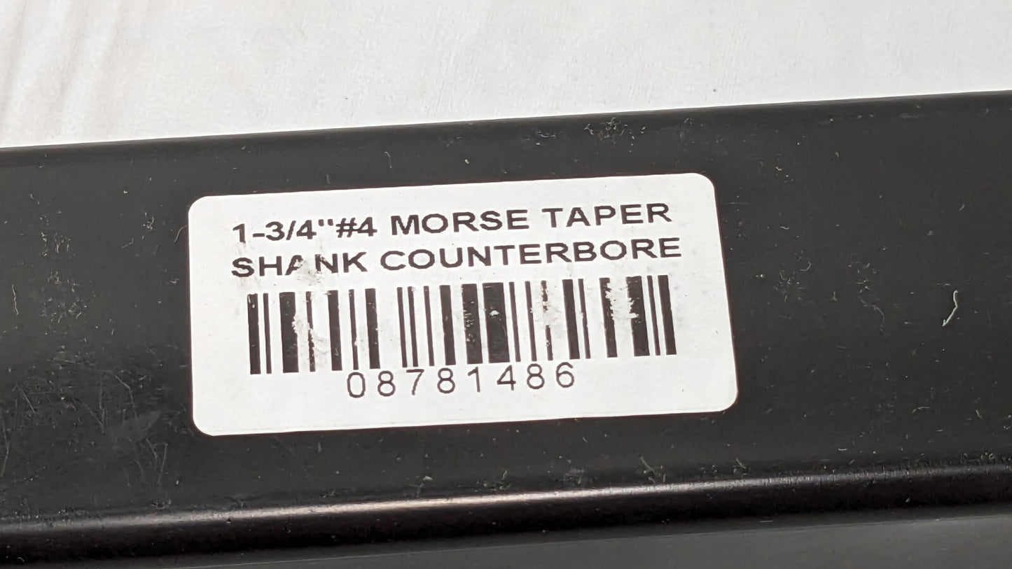 Interchangeable Pilot Counterbore Morse Taper Shank HHS 1-3/4" Diam 5FL 08781486