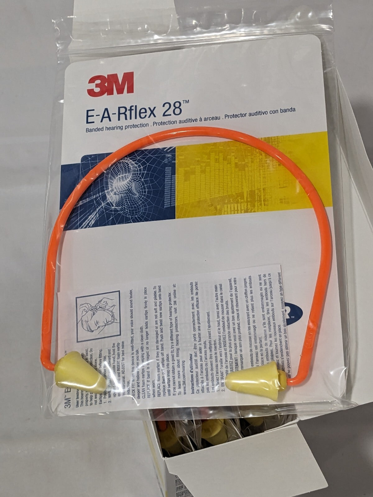 3M E-A-Rflex Cone Shape Foam/Thermoplastic Regular EarPlug Qty 10 320-1000