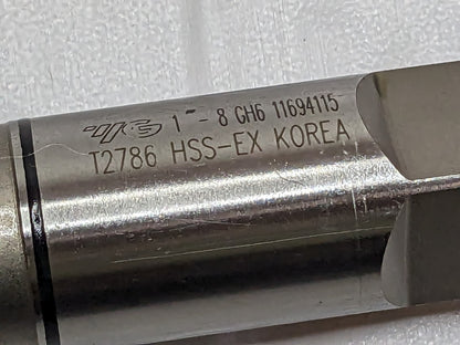 YG1 Spiral Flute Combo Tap Bright Coated HSS-EX 1"-8 GH6 4FL T2786