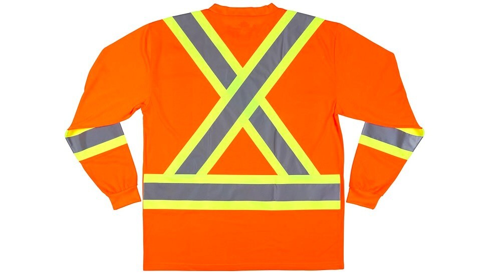 MCR Safety 3X Hi Vis Safety Work T-Shirts, Soft Poly, Long Sleeve QTY 10
