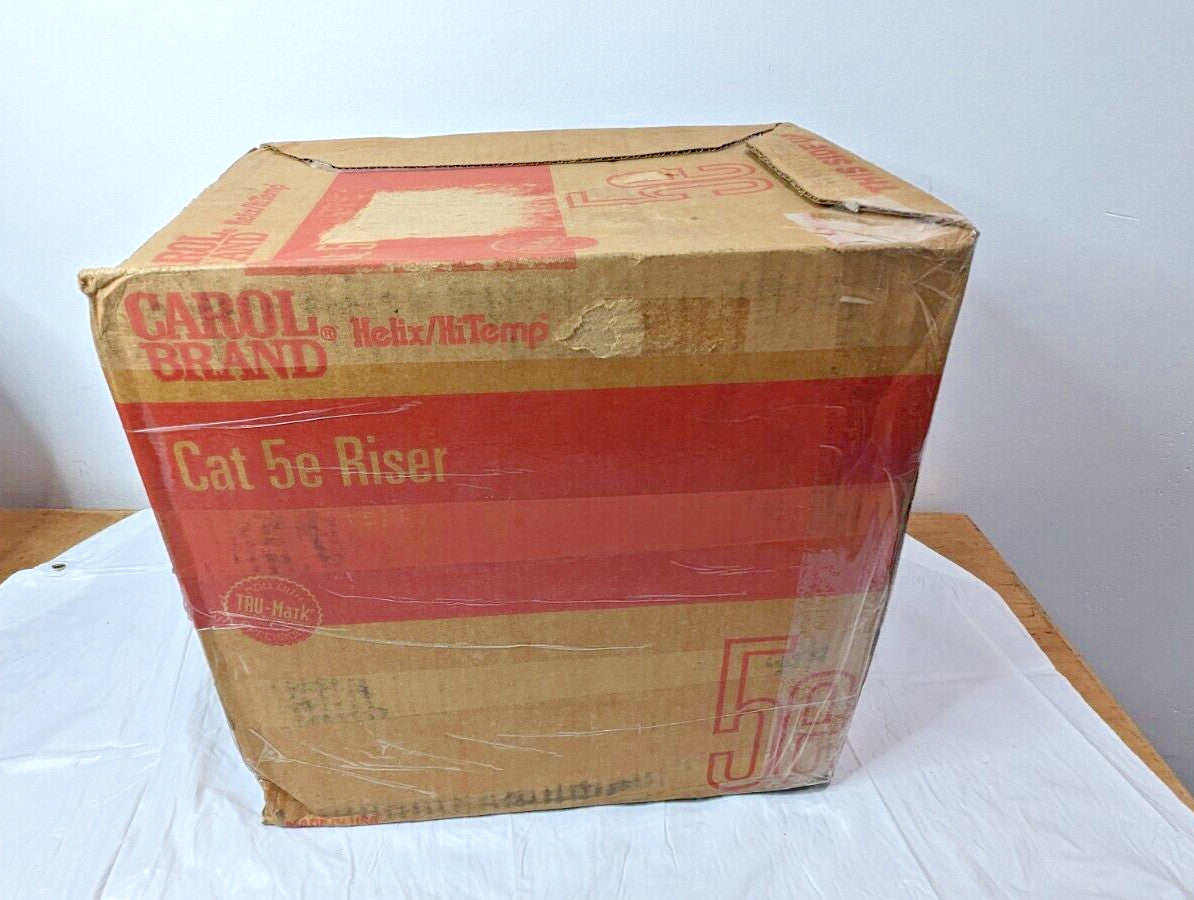 Carol Helix/Hi-Temp Cat 5e Riser Gray 4PR 24AWG Approx 1000 Ft/18 Lbs CR5.30.10