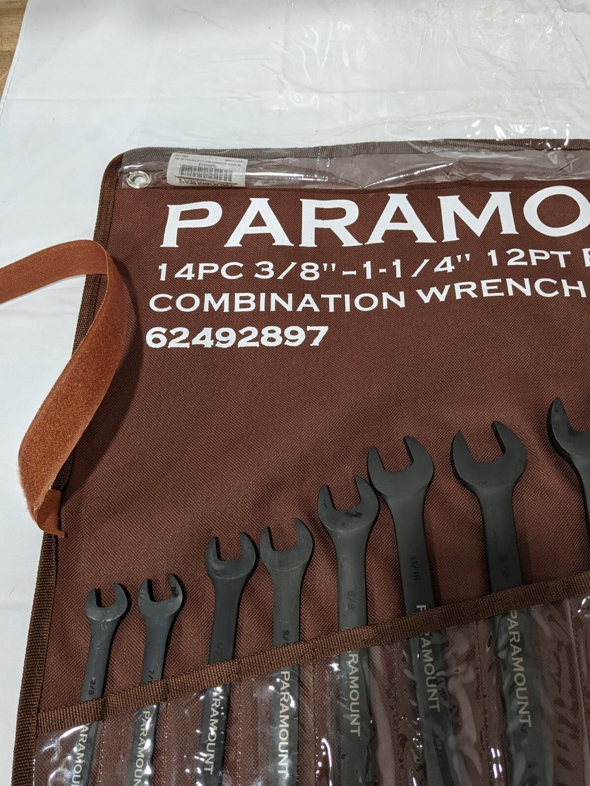 PARAMOUNT Combination Wrench Set: 14 Pc, 3/8 in - 1-1/4" 022-14SSET