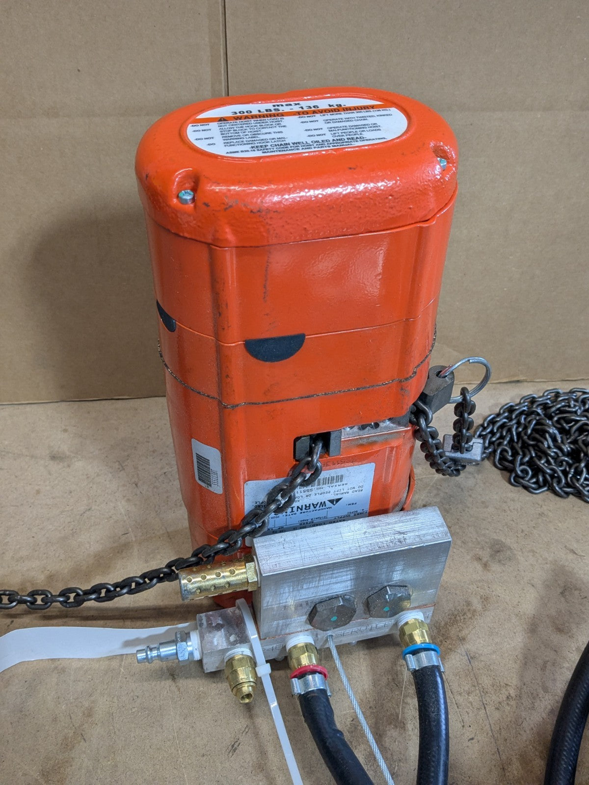 CM ShopAir Air-Powered Chain Hoist 300 Lb. Cap 10 Ft. Max. Lift PARTS / REPAIR