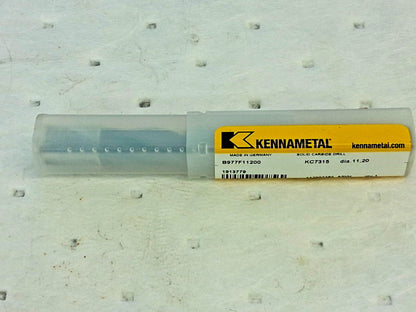 Kennametal Carbide Jobber Length Drill Bit 11.2mm Dia 140 Deg 1913779