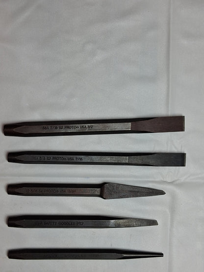 Proto 12 Piece Punch & Chisel Set W/ Modular Foam Insert Holder J2S2K