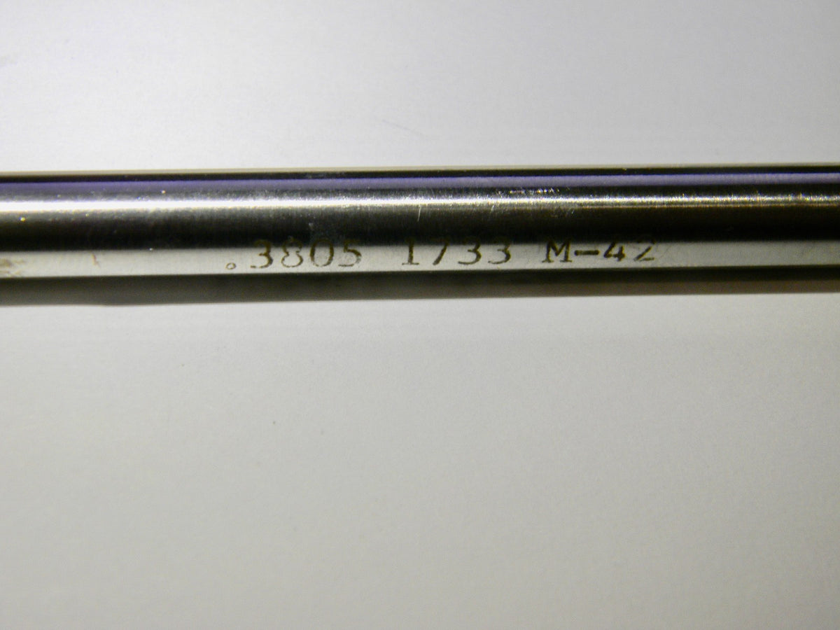 Tri-Angle 0.3805" Dia Straight Flute M42 Cobalt Chucking Reamer 173303805
