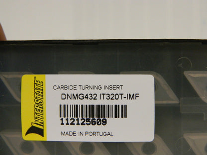 Interstate Carbide Turning Insert DNMG432 IMF IT320T Grade Qty 10 112125609