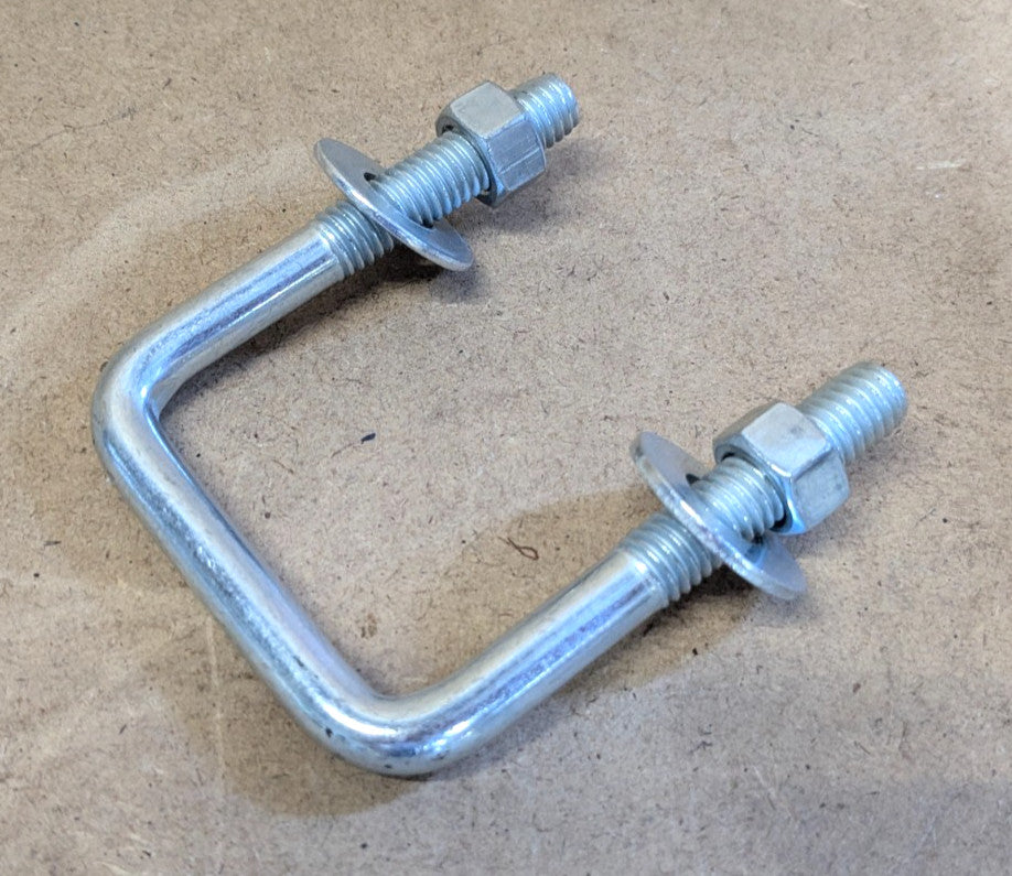 Gibraltar Square U-Bolts  3/8-16 x 1-1/2"L Thread  Zinc Plated Steel  *20 Pack*