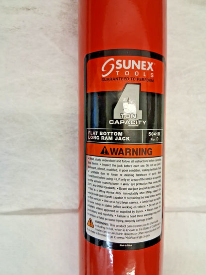 Sunex Tools Bottle Jack 4 Ton Capacity 5041B