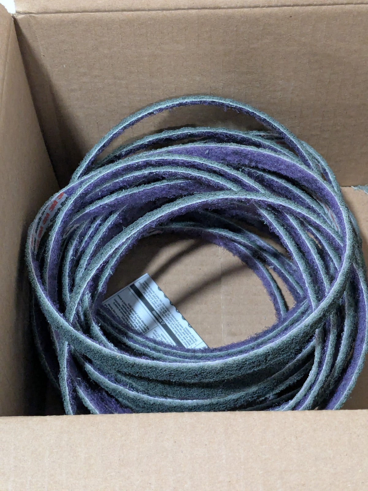 3M Abrasive Belt: 1/2" Wide, 18" OAL, Aluminum Oxide Box of 20 644676