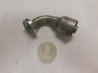 Parker Hose Adapter 3/4" Hose x 3/4" SAE Code 62 Flange Head 90º L16N7