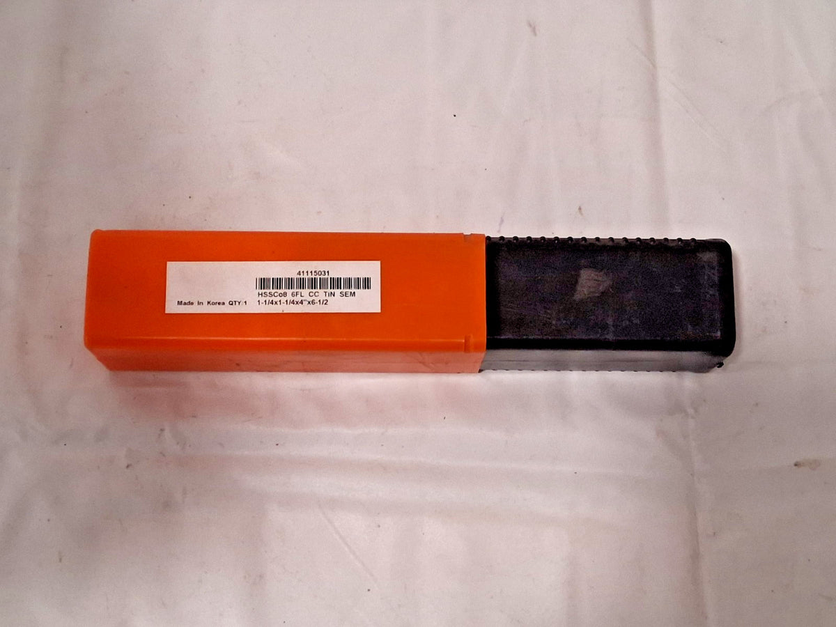 Hertel Cobalt Square End Mills 1-1/4" Dia 4" LOC 6FL 41115031