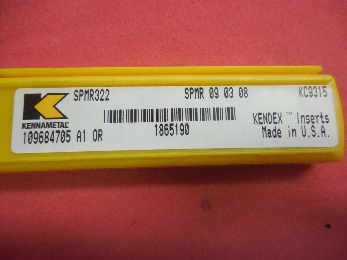 Kennametal SPMR090308 SPMR322 KC9315 Carbide Inserts Qty. 4 Inserts 1865190