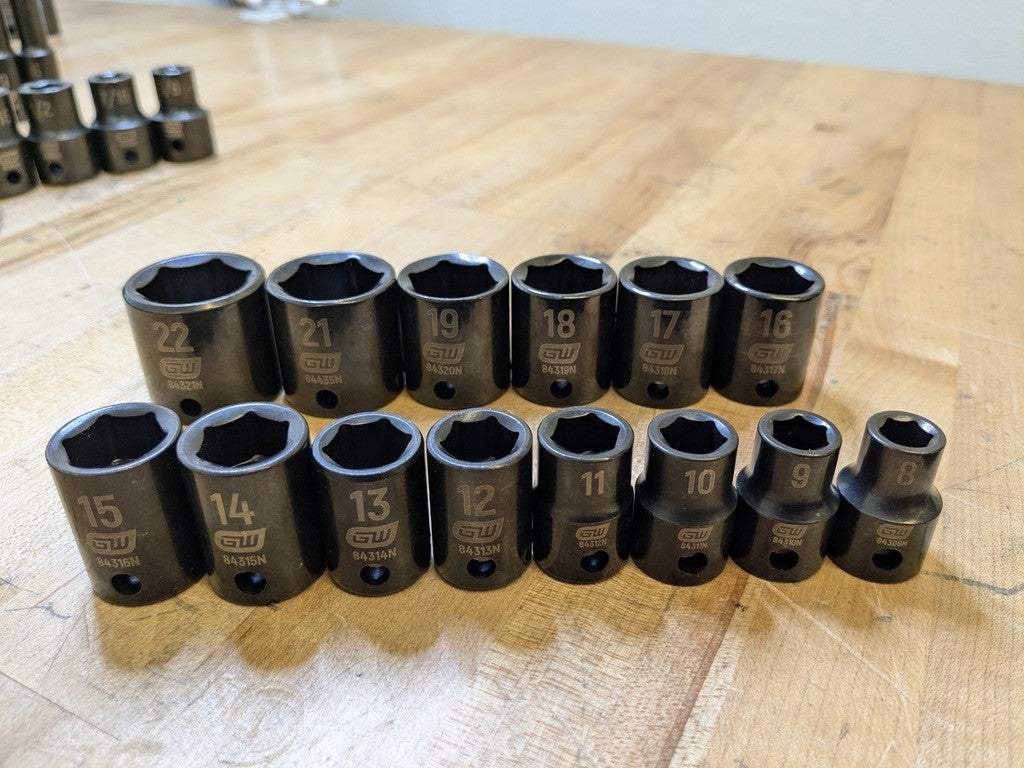 Gearwrench 183-Piece Master Impact Socket Set 6-Point SAE/Metric Standard/Deep