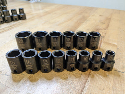 Gearwrench 183-Piece Master Impact Socket Set 6-Point SAE/Metric Standard/Deep