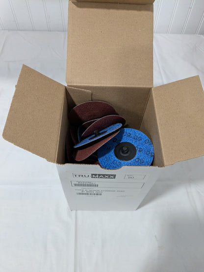 (50) Tru-Maxx Quick-Change Disc Type R, 3" Dia, 60G, Aluminum Oxide 69957323730